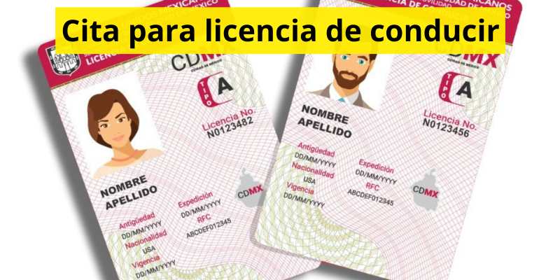 Cita para licencia de conducir