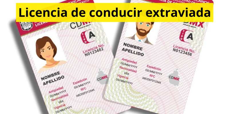 Licencia de conducir extraviada