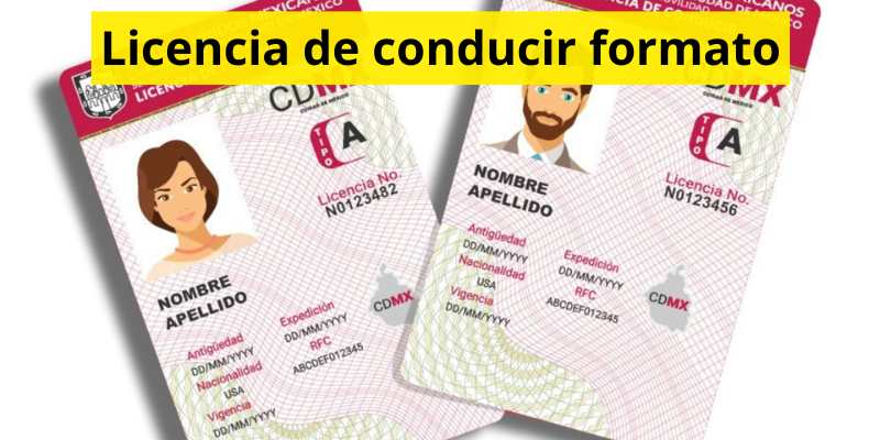 Licencia de conducir formato