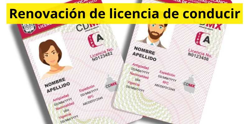 Renovación de licencia de conducir