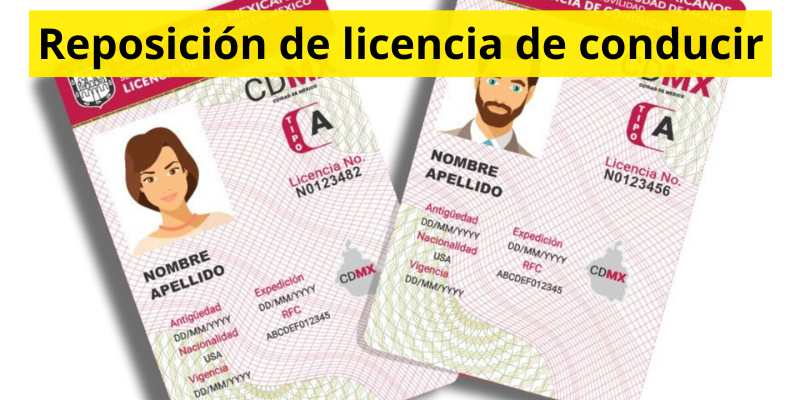 Reposición de licencia de conducir