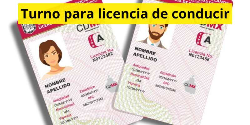 Turno para licencia de conducir